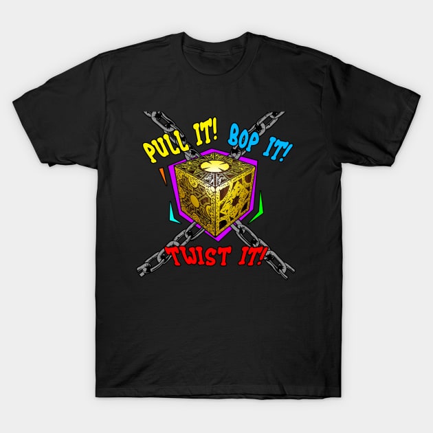 Bop it! Hellraiser T-Shirt by RedOcelotThreads